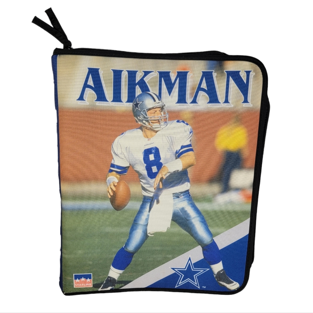 Dallas Cowboys Troy Aikman QB Club Vintage 90's NFL Collectible Binder Rare